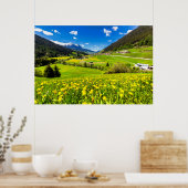 Poster Fleurs | Canton des Grisons de Dandelion, Suisse (Cuisine)