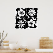 Poster Fleurs carrés (Cuisine)