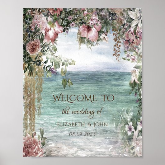 Poster Fleurs Chic Océan (Devant)