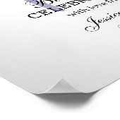 Poster Fleurs Clematis et Argent Classy 18e anniversaire (Coin)