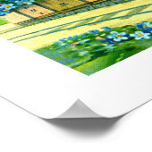 Poster Fleurs, colombes et train (Coin)