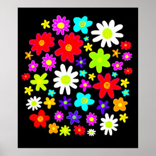 Poster Fleurs colorées