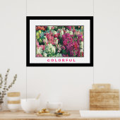 Poster Fleurs colorées (Cuisine)
