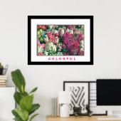 Poster Fleurs colorées (Bureau à domicile)