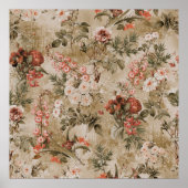 Poster fleurs colorées arrière - plan. aquarelle Illustra (Devant)