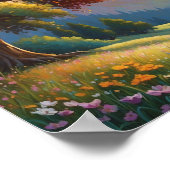 Poster Fleurs colorées de prairie Art (Coin)
