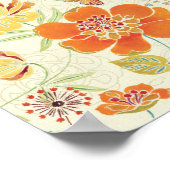 Poster Fleurs colorées et papillons (Coin)