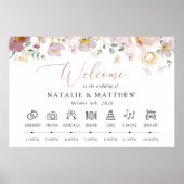 Poster Fleurs colorées, Fleur sauvage, Chronologie Mariag (Devant)