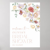 Poster Fleurs colorées, Fleurs sauvages, Bienvenue nuptia (Devant)