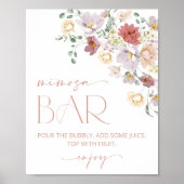 Poster Fleurs Colorées, Fleurs Sauvages, Bohème, Bar Mimo (Devant)