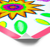 Poster Fleurs colorées Motif (Coin)