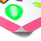 Poster Fleurs colorées Motif (Coin)