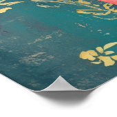 Poster Fleurs Colorées Vague (Coin)