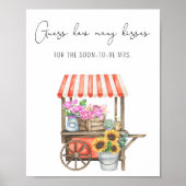 Poster Fleurs Combien de baisers jeu de douche nuptiale (Devant)