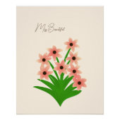 Poster Fleurs couleur de pêche (Devant)