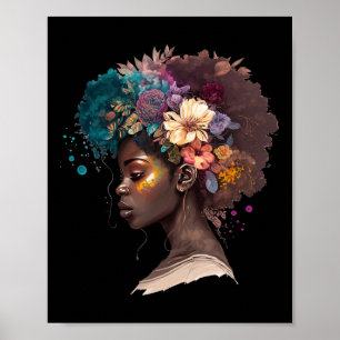 Poster Fleurs d'Afropunk 1619 JunetDix cheveux africains