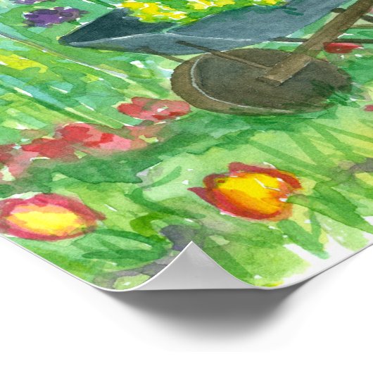 Poster Fleurs d'Allium violet Roue (Coin)