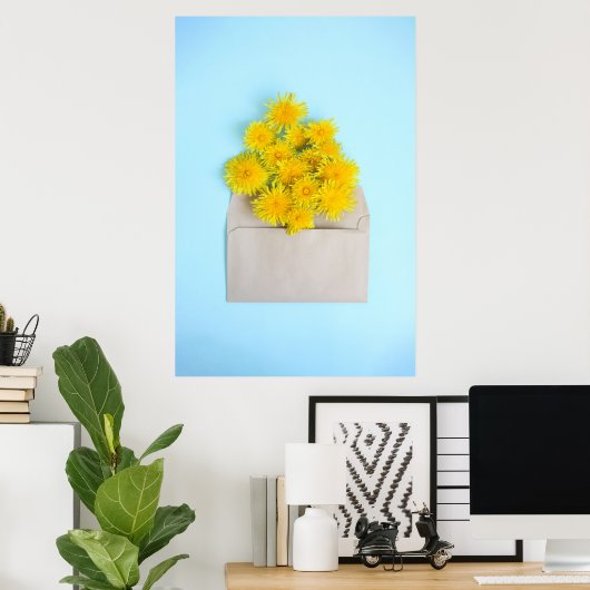 Poster Fleurs | Dandelions dans l'enveloppe (Bureau à domicile)