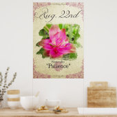 Poster Fleurs d'anniversaire le 22 août "Siam tulip" (Cuisine)