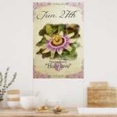 Poster Fleurs d'anniversaire le 27 Juin "Fleur de Passion (Cuisine)