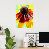 Poster Fleurs dans la croissance verte (Bureau à domicile)