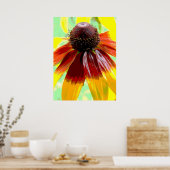 Poster Fleurs dans la croissance verte (Cuisine)