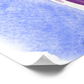 Poster Fleurs dans la toile d'aquarelle Vase (Coin)