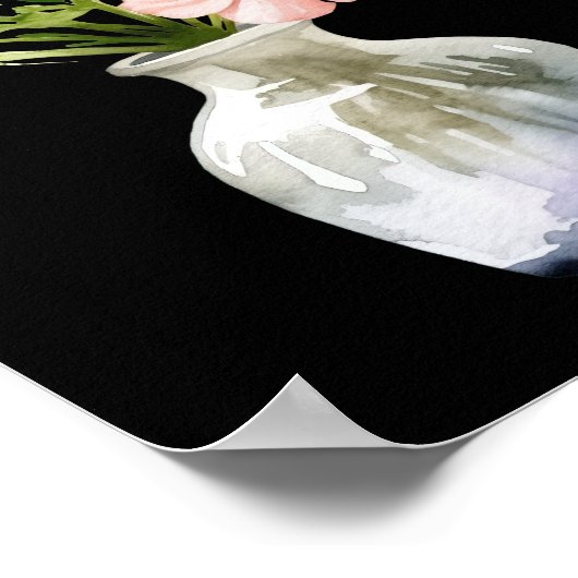 Poster Fleurs dans l'aquarelle Vase Imprimer (Coin)