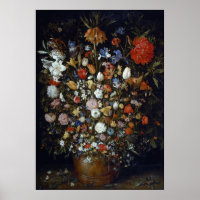 Fleurs dans un bateau en bois Jan Brueghel l'aîné