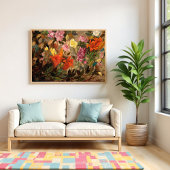 Poster Fleurs dans un jardin
