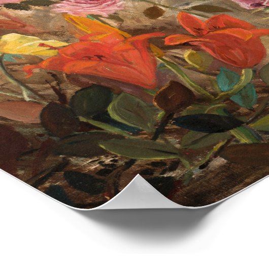 Poster Fleurs dans un jardin | Tadeusz Makowski (Coin)