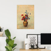 Poster Fleurs dans un vase (1910) par Odilon Redon (Bureau à domicile)