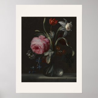 Poster Fleurs dans un vase - Art floral de l'Âge d'or hol