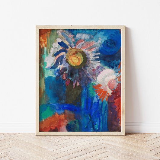 Poster Fleurs dans un Vase Bleu | Fritz Schaefler