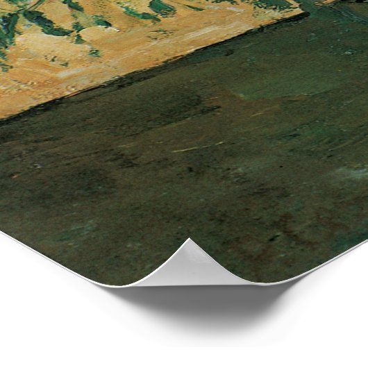 Poster Fleurs dans un Vase Bleu par Paul Cezanne Art Vint (Coin)