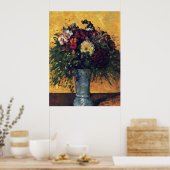 Poster Fleurs dans un vase bleu - Paul Cezanne - c1877 (Cuisine)