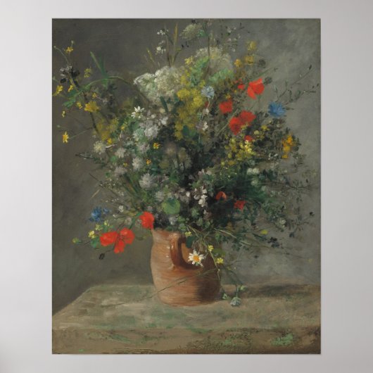 Poster Fleurs dans un vase, c.1866 (Devant)