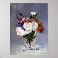 Fleurs dans un Vase de cristal Art