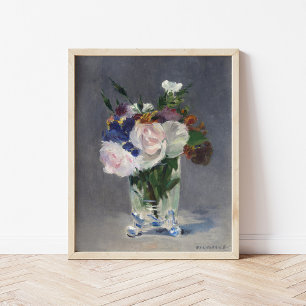 Poster Fleurs dans un vase de cristal   Édouard Manet