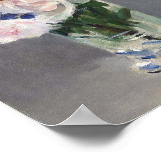 Poster Fleurs dans un vase de cristal | Édouard Manet (Coin)