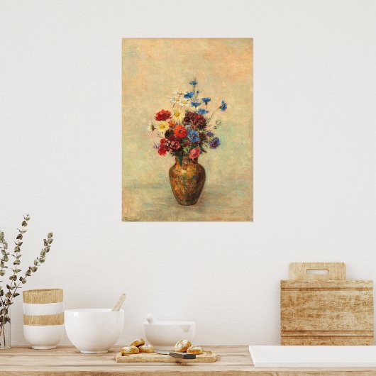 Poster Fleurs dans un vase - Odilon Redon Art (Cuisine)