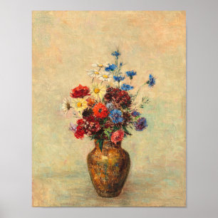 Poster Fleurs dans un vase par Odilon Redon