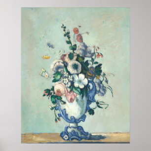 Poster Fleurs dans un Vase Rococo - Paul Cézanne Beaux-Ar