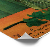 Poster Fleurs dans un vase vert (Coin)