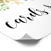 Poster Fleurs d'aquarelle avec cartes et cadeaux d'huile  (Coin)