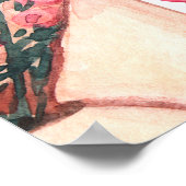 Poster Fleurs d'aquarelle dans les enveloppes : motif tra (Coin)