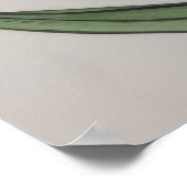 Poster Fleurs d'aquarelle de la Tulipe rouge (Coin)