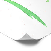 Poster Fleurs d'aquarelle Zinnia (Coin)