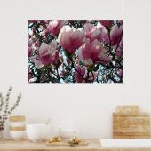 Poster Fleurs d'arbre de tulipe rose (Cuisine)