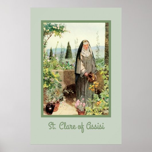 Poster Fleurs d'arrosage St Clare d'Assisi (M 065) (Devant)